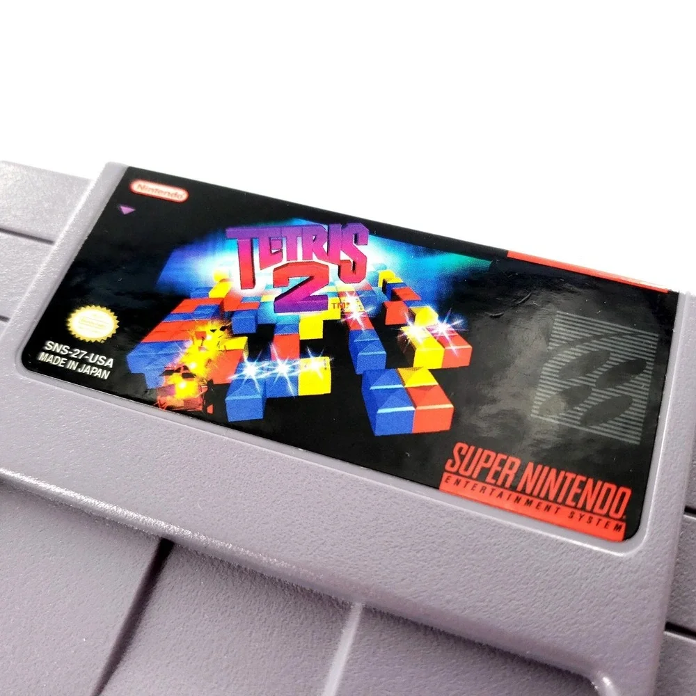 Tetris 2 (Super Nintendo Entertainment System, 1994) Authentic Cart Only Tested